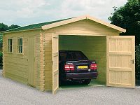 Holzgarage Blockbohlengarage Holzgaragen